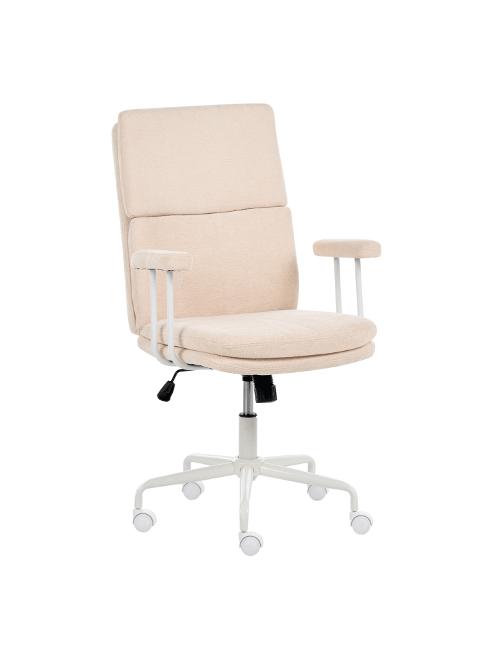 Bürostuhl VERO in Beige/Weiß/Schwarz - (W) 62 x (H) 100 x (L) 65 cm