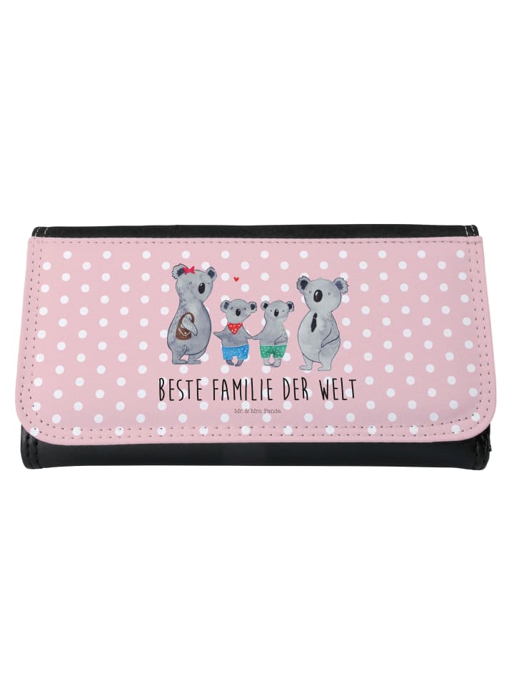 Portmonee Koala Familie zwei mit Spruch in Rot Pastell