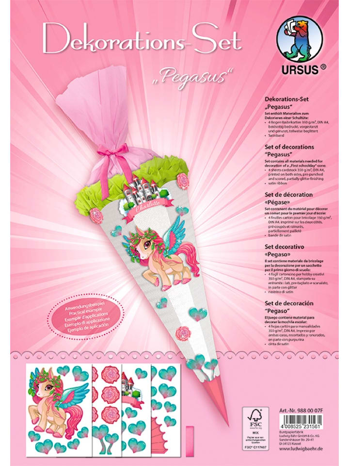 Deko Set Schultüte Easy Line "PEGASUS" - ab 3 Jahren