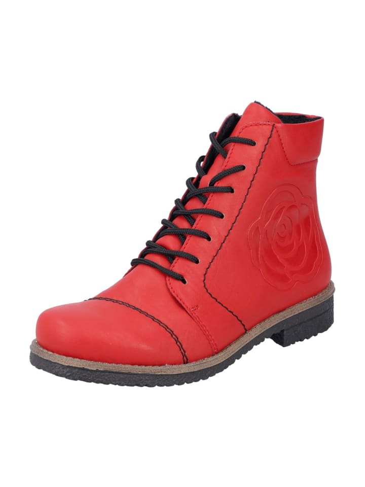 Komfort Stiefeletten in Rot