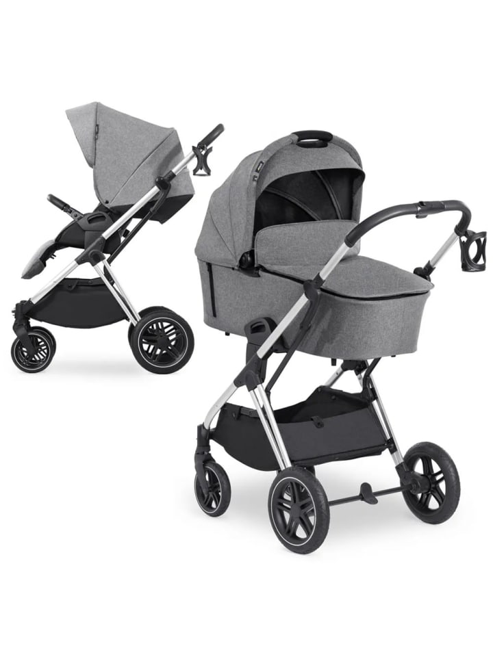 Kombi-Kinderwagen Vision X Duoset Silver in schwarz,grau