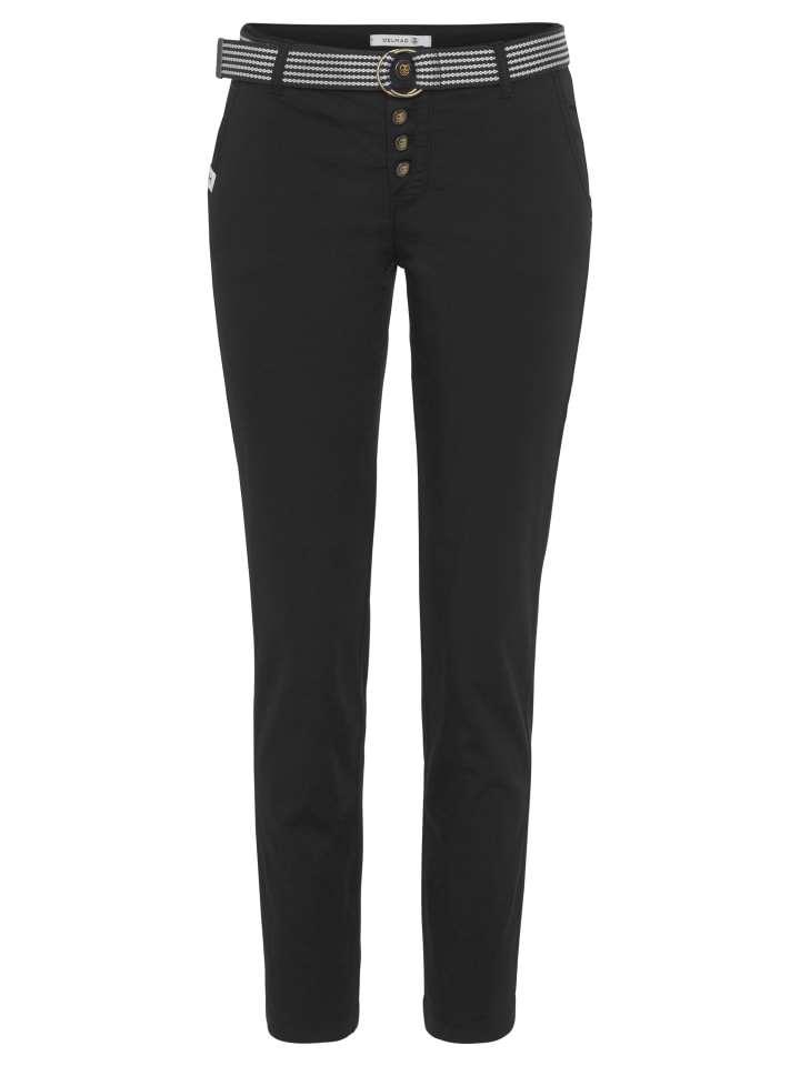 Chinohose in schwarz