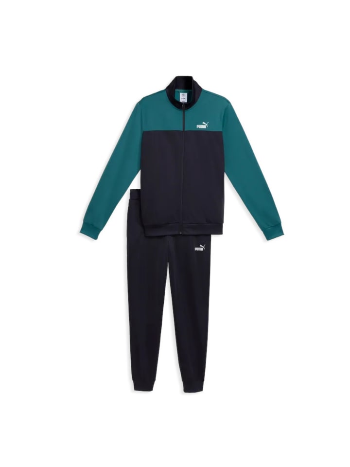 Poly Colorblock Suit in blau