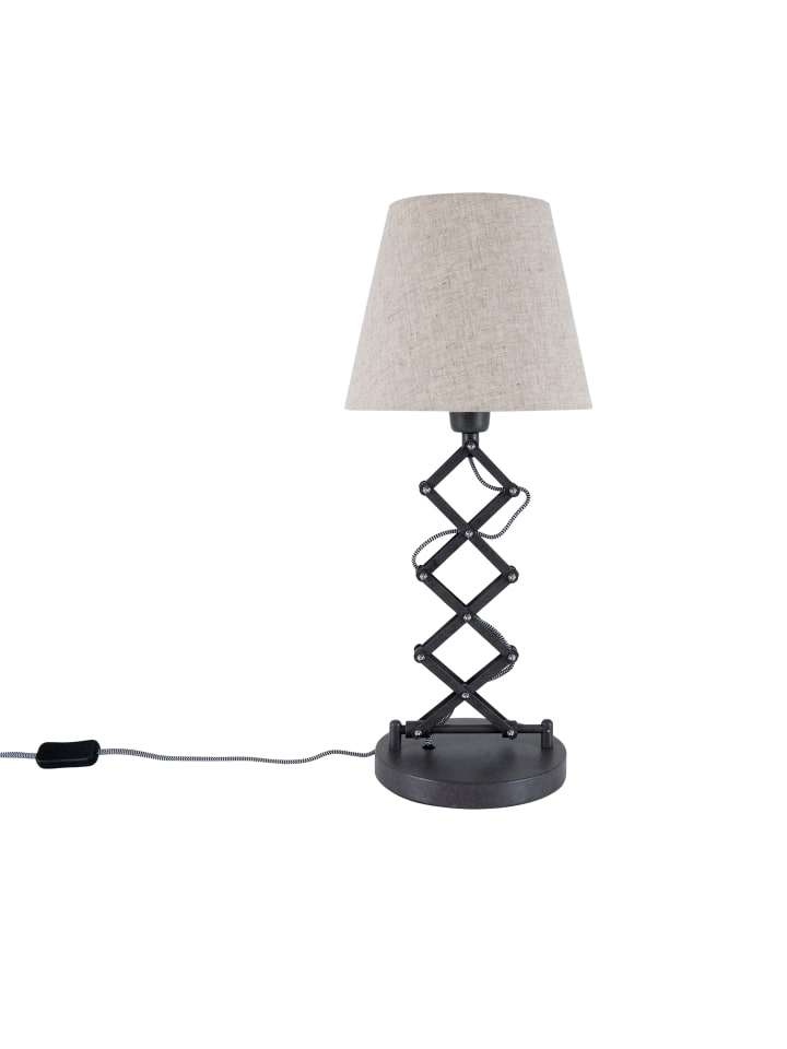 Tischleuchte "ADRIENNE" in natur - (L)24.5 cm x (B)24.5 cm x (H)71 cm