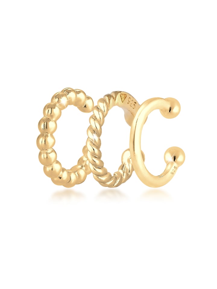 Ohrringe 925 Sterling Silber Geo in Gold
