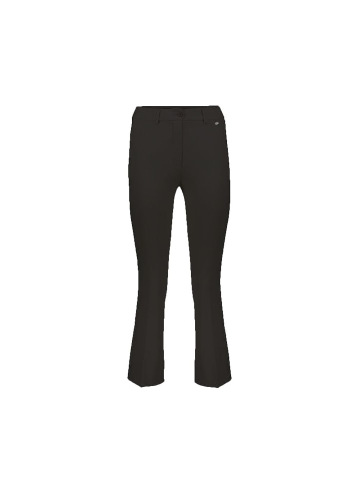 Schwarz Elasthan ausgestellt Hose