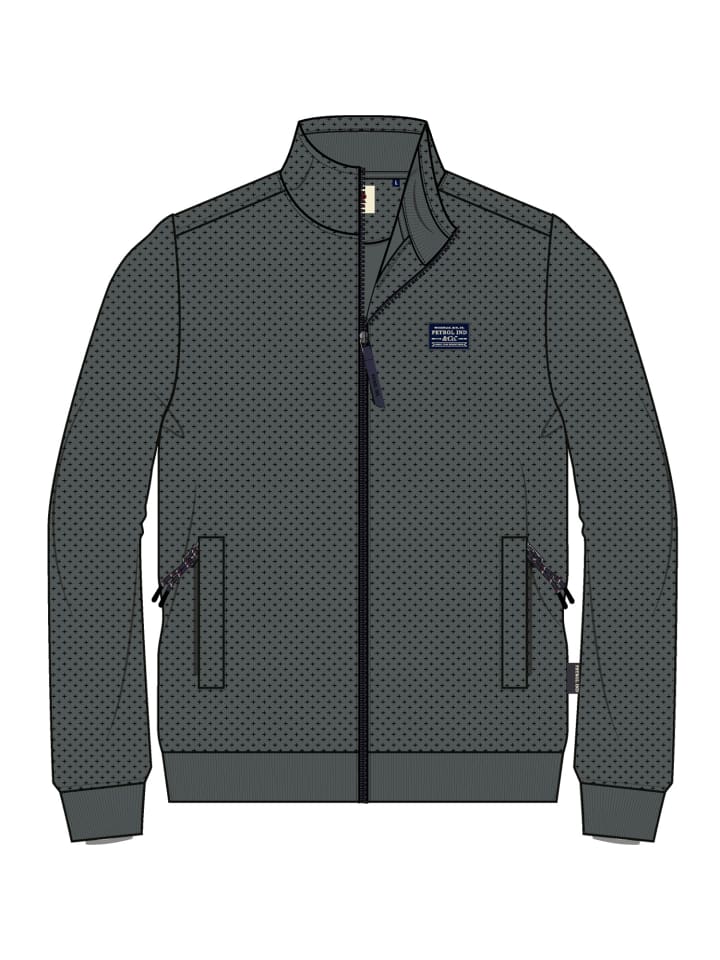 Sweatshirt mit Zip-Kragen steelcrest in Grün