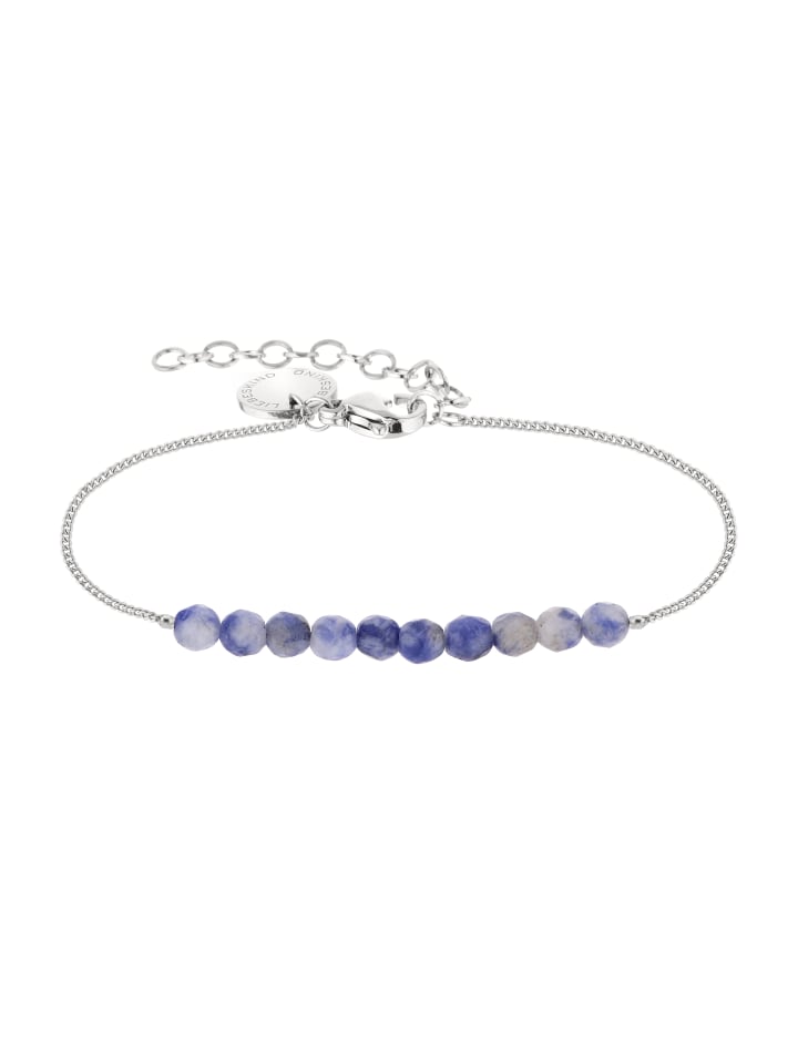 Armband Bead Mix in silber/blau