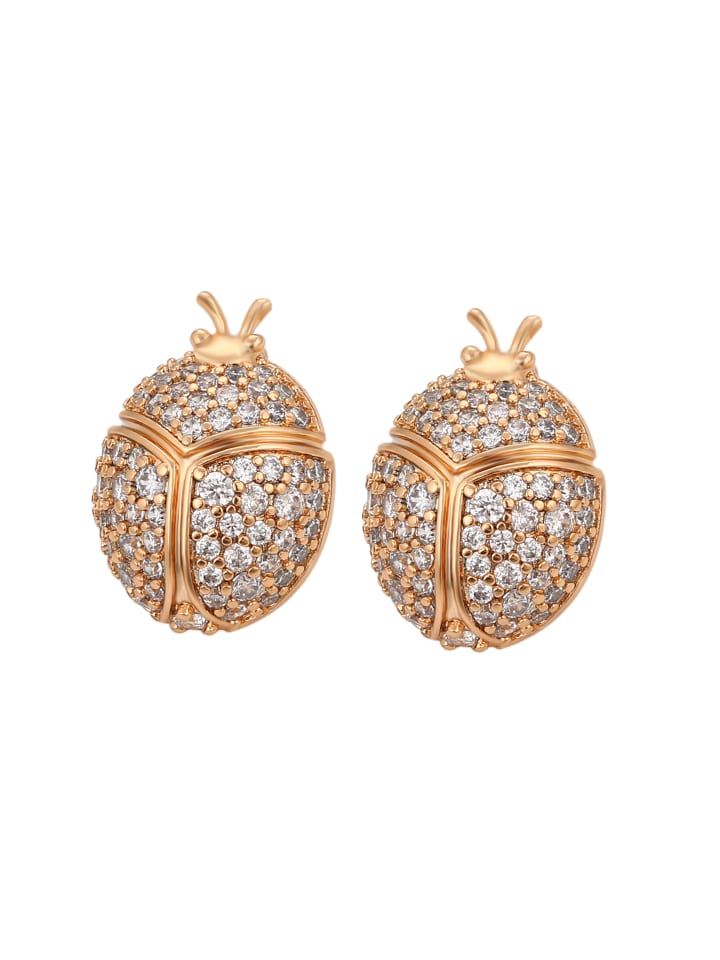 Women Stud Earrings in Rose Gold