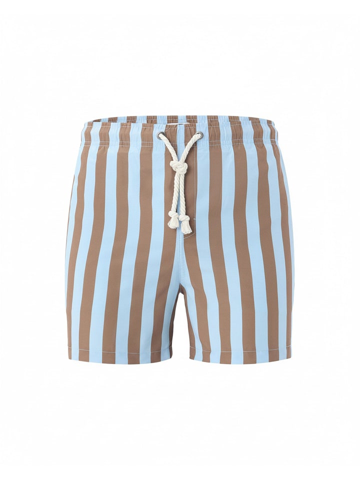 Badeshorts Polignano in Braun-hellblau