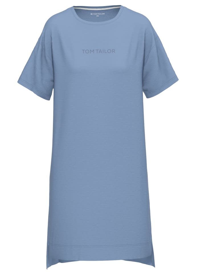 Nachthemd Charlotte in blau-mittel-uni