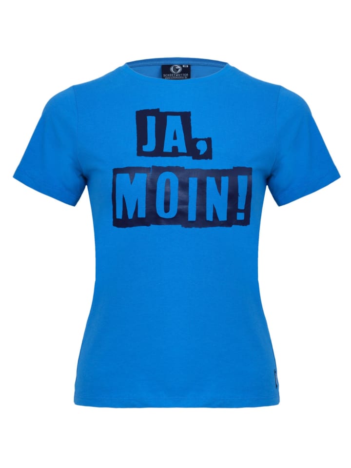 "Ja Moin", 100% Baumwolle in azuro-navy