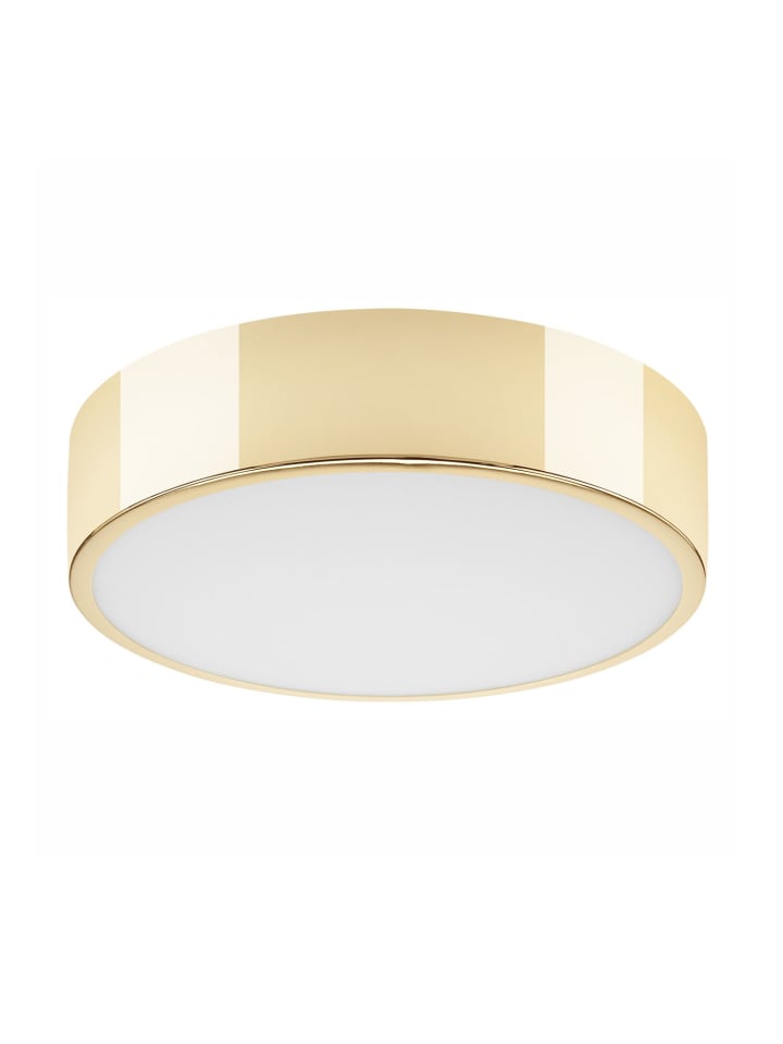 Deckenlampe Ø 36 x (H)8 cm in Gold Weiß