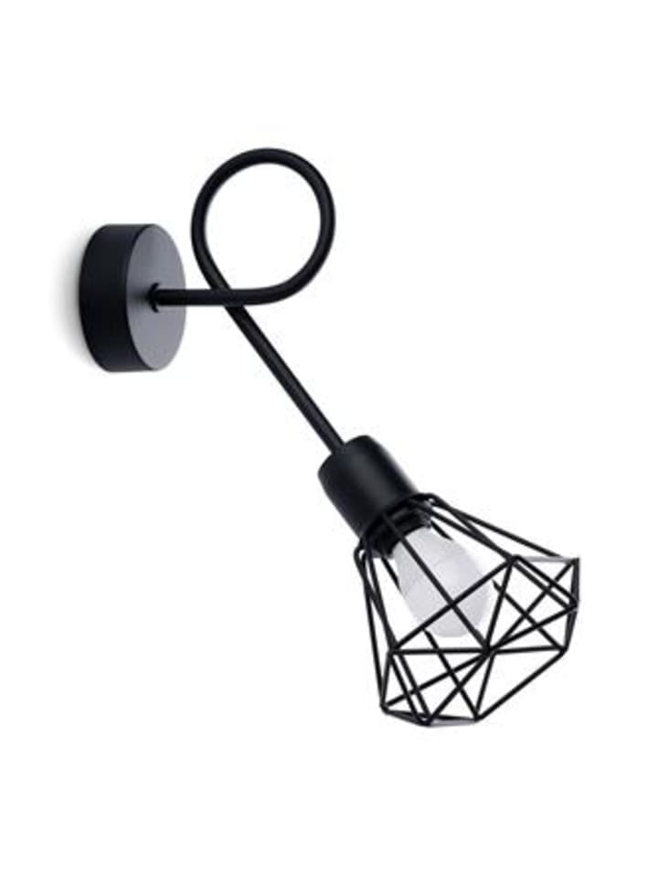 Wandleuchte VARPU 1S schwarz (L)15cm (B)28cm (H)30cm	