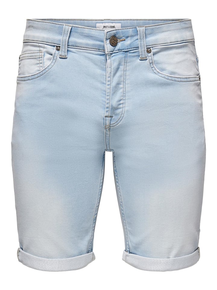 Denim Capri Jeans Shorts 3/4 Bermuda Pants ONSPLY in Blau