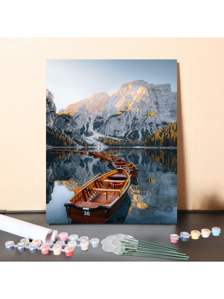 DIY Malen nach Zahlen Set-"Spiegelsee"