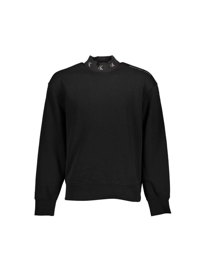 Schwarz Baumwolle Herren Sweatshirt
