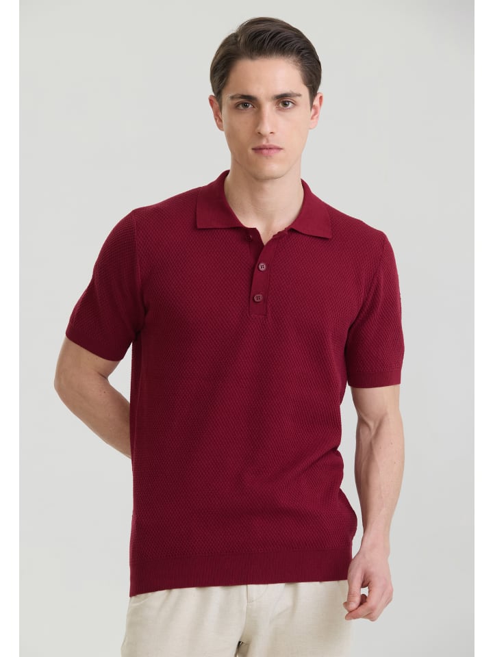 Polo Shirt Kurzarm in Bordeaux