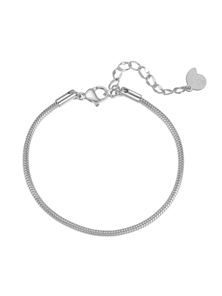 Armkette Schlangenkette Edelstahl in Silber - (L) 15,5-20 cm