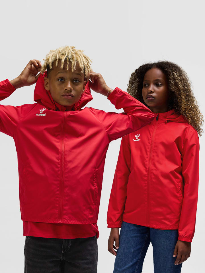 Reißverschluss Jacke Hmlessential Kinder in TRUE RED