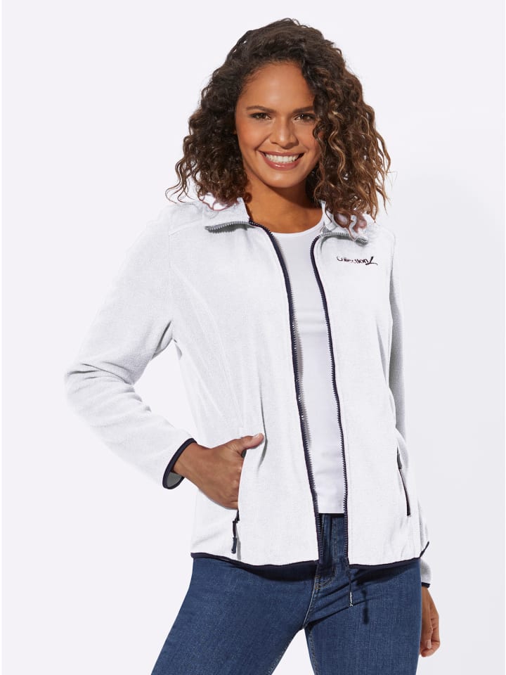 Fleece-Jacke in ecru