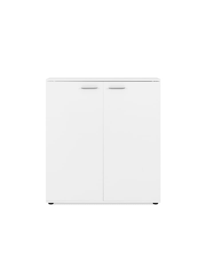 Schuhschrank SATOS in Weiß - (W)100 x (H)110 x (L)33,8 cm