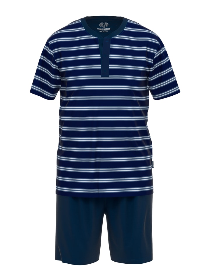 Shorty Philadelphia in blau-dunkel-Ringel