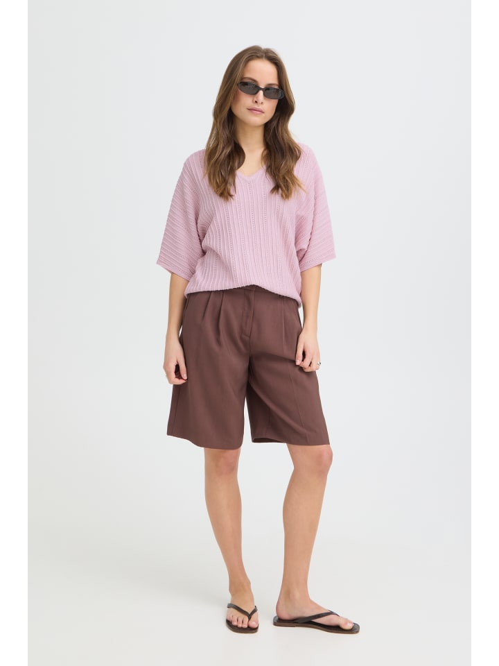 Kurzarm-Bluse BYMOBBE Loose fit in Parfait Pink