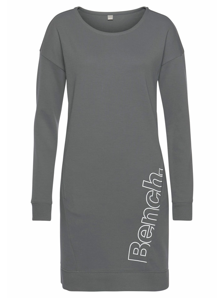 Sweatkleid in stone-weiß