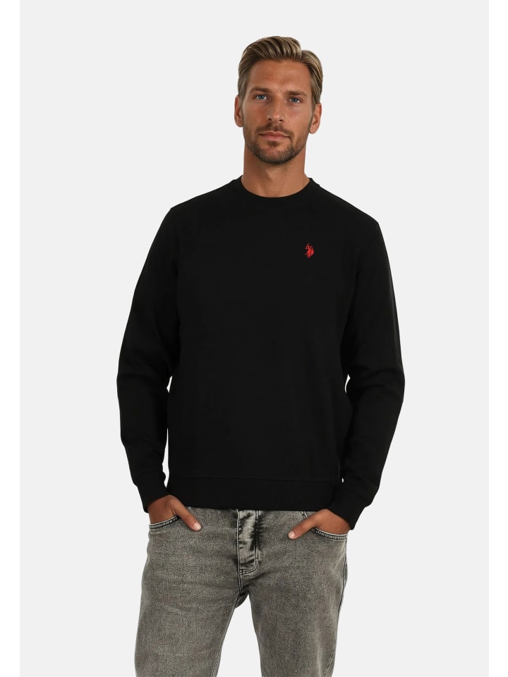 U.S. POLO ASSN. Herren Sweatshirt Pullover P022 in Schwarz
