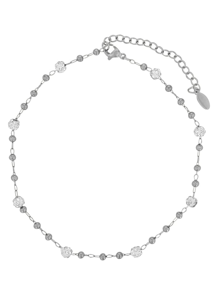 Damen Anhänger aus Edelstahl mit Perle in silber