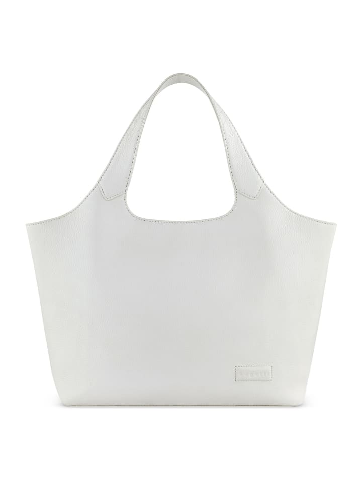 Elsa Shopper Tasche M Leder 42 cm weiß
