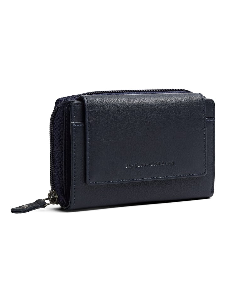 Orveta Geldbörse RFID Schutz Leder 13 cm navy