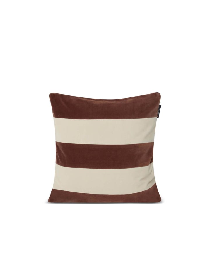 Kissenhülle Striped in Braun | Beige