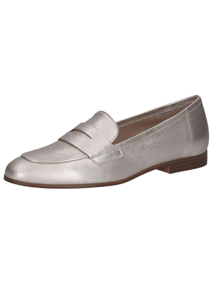 Slipper in PLATIN METAL.