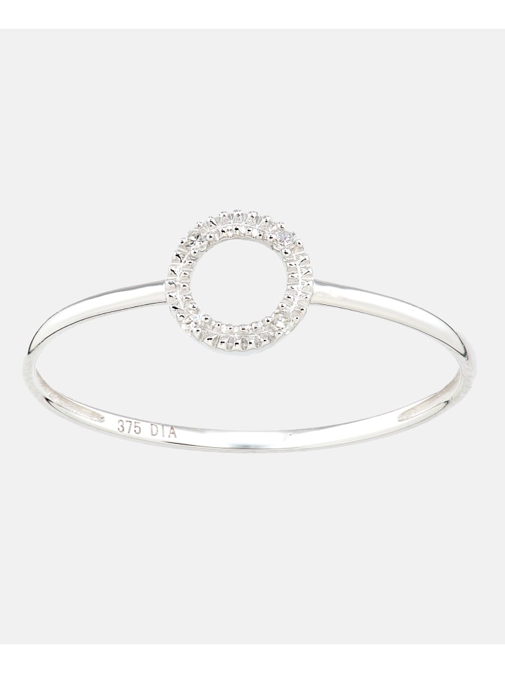 Ring aus 375 Weißgold mit Diamant