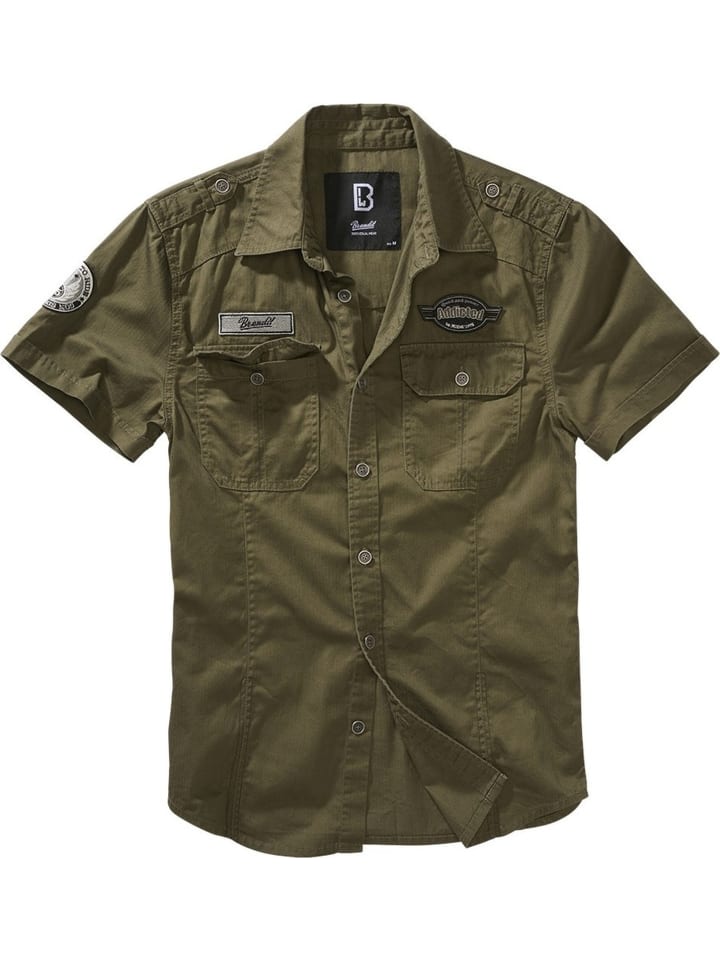 Hemd "Luis Vintage Shirt Short Sleeve" in Khaki