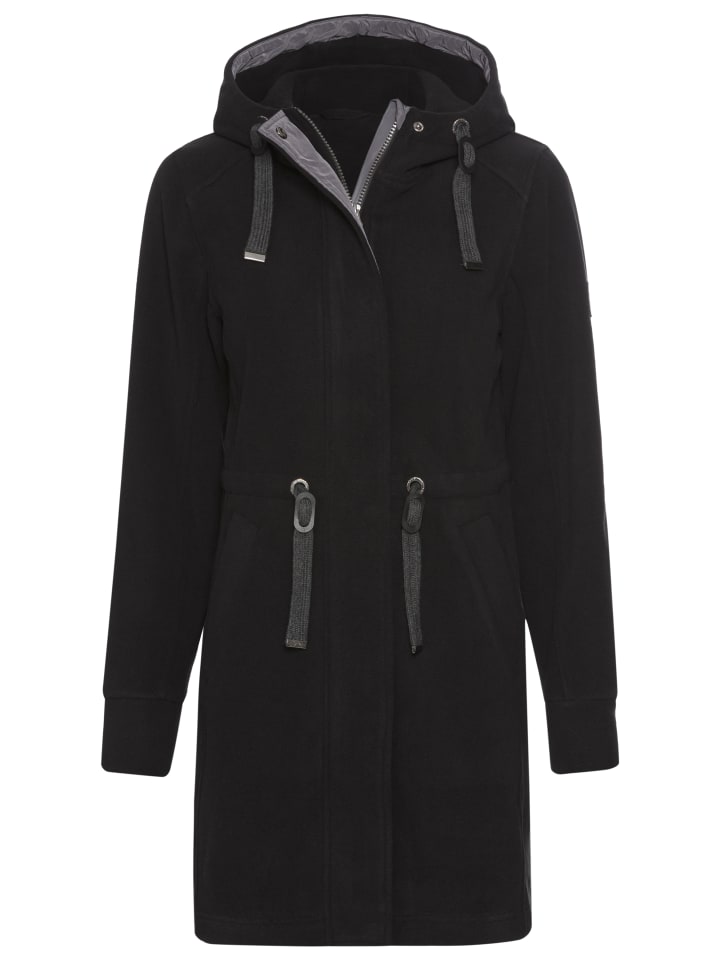 Fleecejacke in schwarz