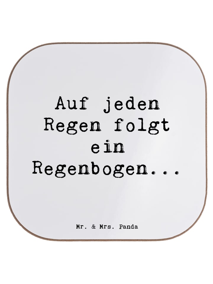 Glasuntersetzer Spruch Mit Enttäuschungen umgeh... in Weiß