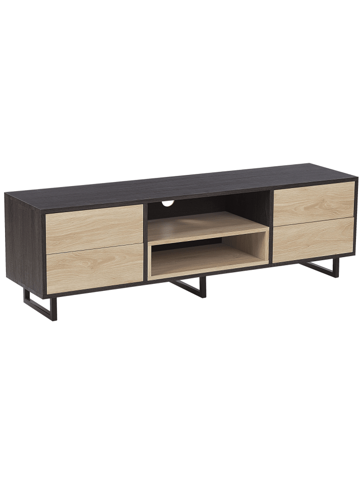 TV-Schrank MAINE in Braun/Schwarz - (W) 140 x (H) 44 x (L) 35 cm