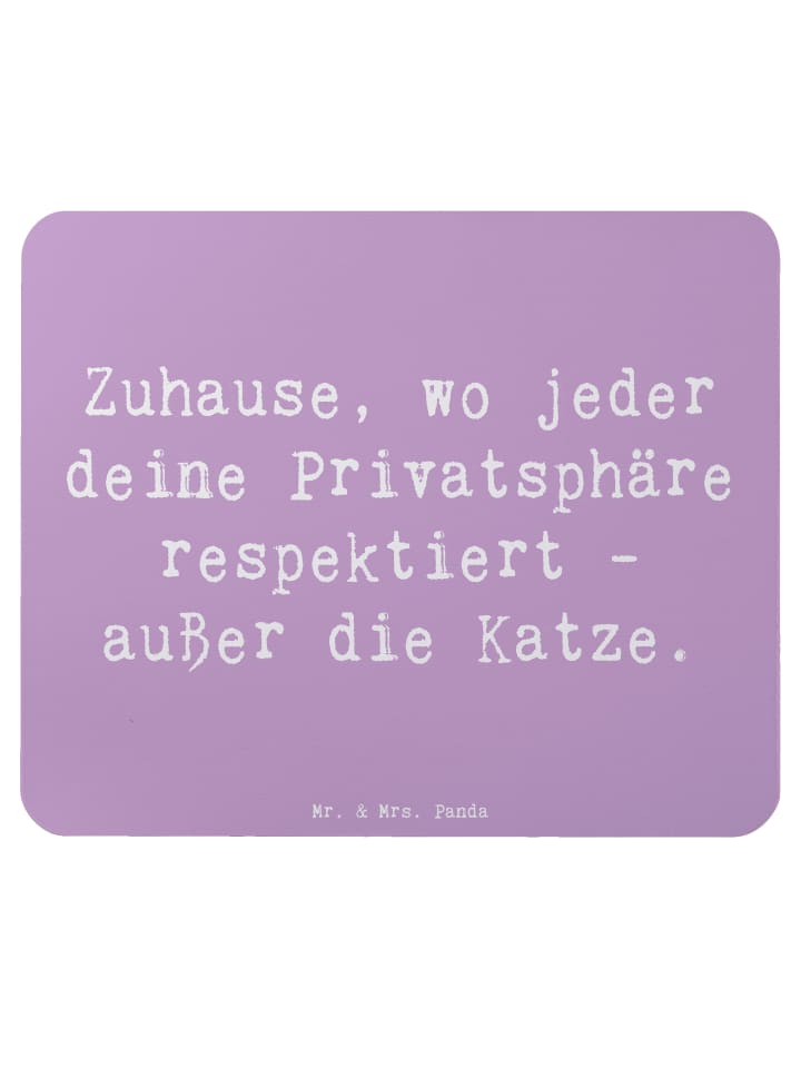 Maus Pad Spruch Geborgenheit im Zuhause mit Spruch in Lavendeltraum