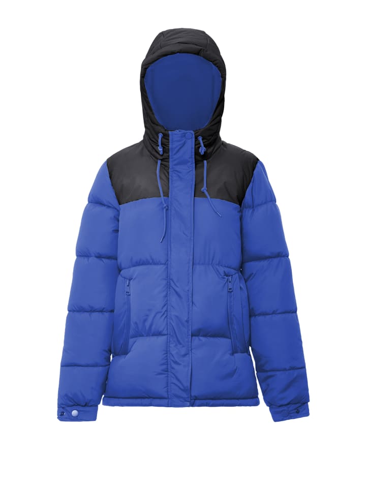 Women Wattierte Steppjacke in Kobalt Schwarz