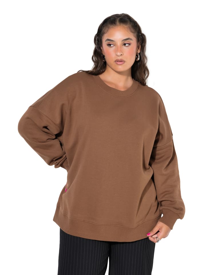 Sweatshirt in kakaobraun