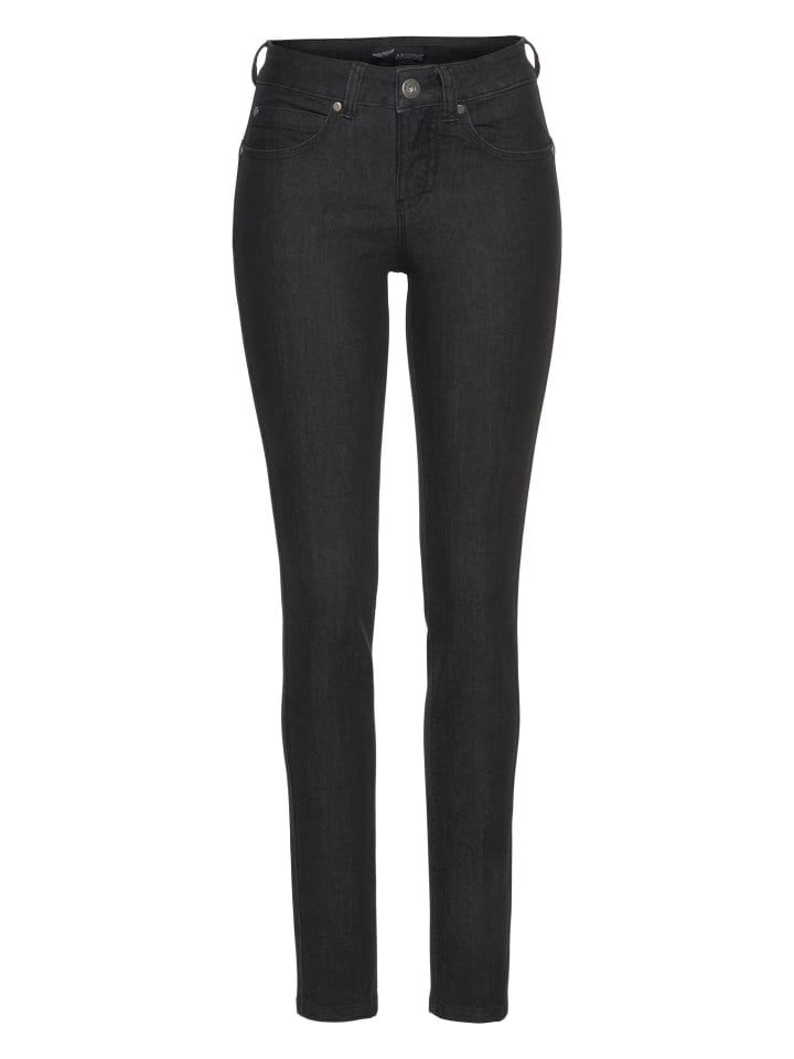 Skinny-fit-Jeans in black washed