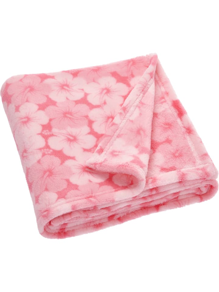 Fleece-Decke Hawaii in koralle