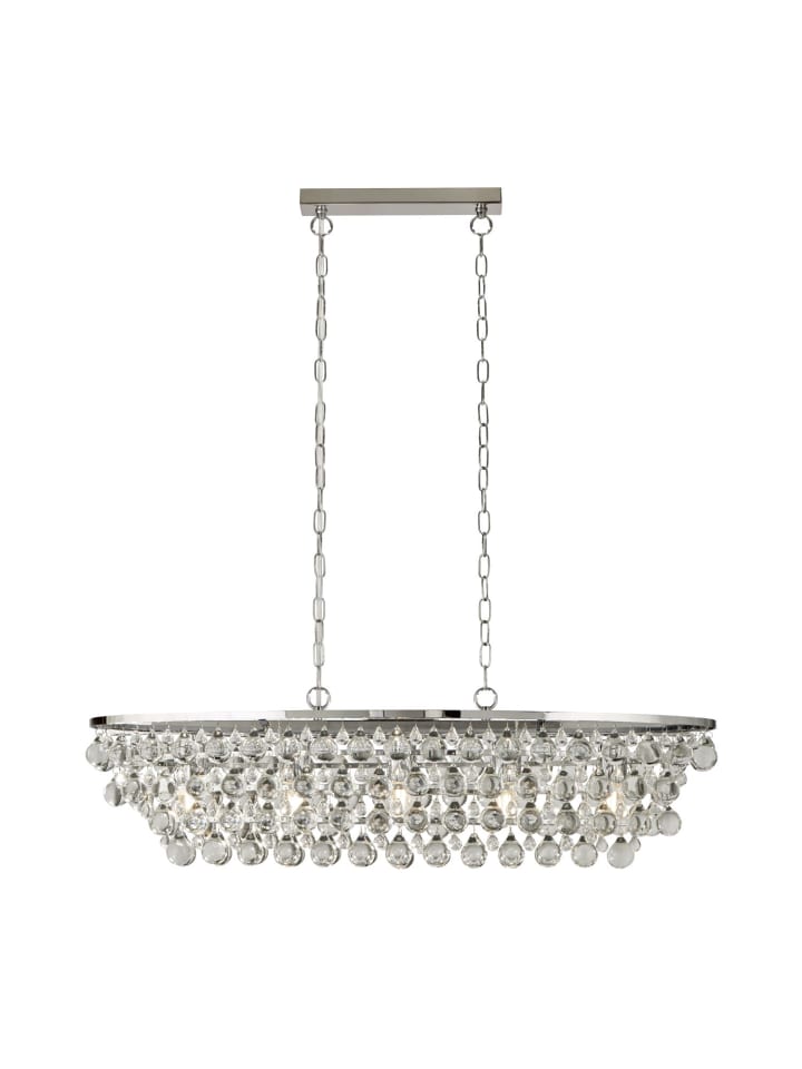 Pendelleuchte (B)30 x (L)92 x (T)28 cm in Chrom Klar/Transparent