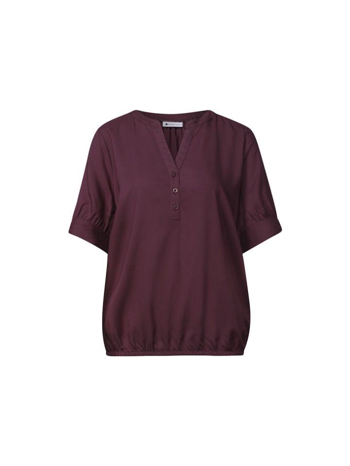 Halbarmbluse in rustic rouge