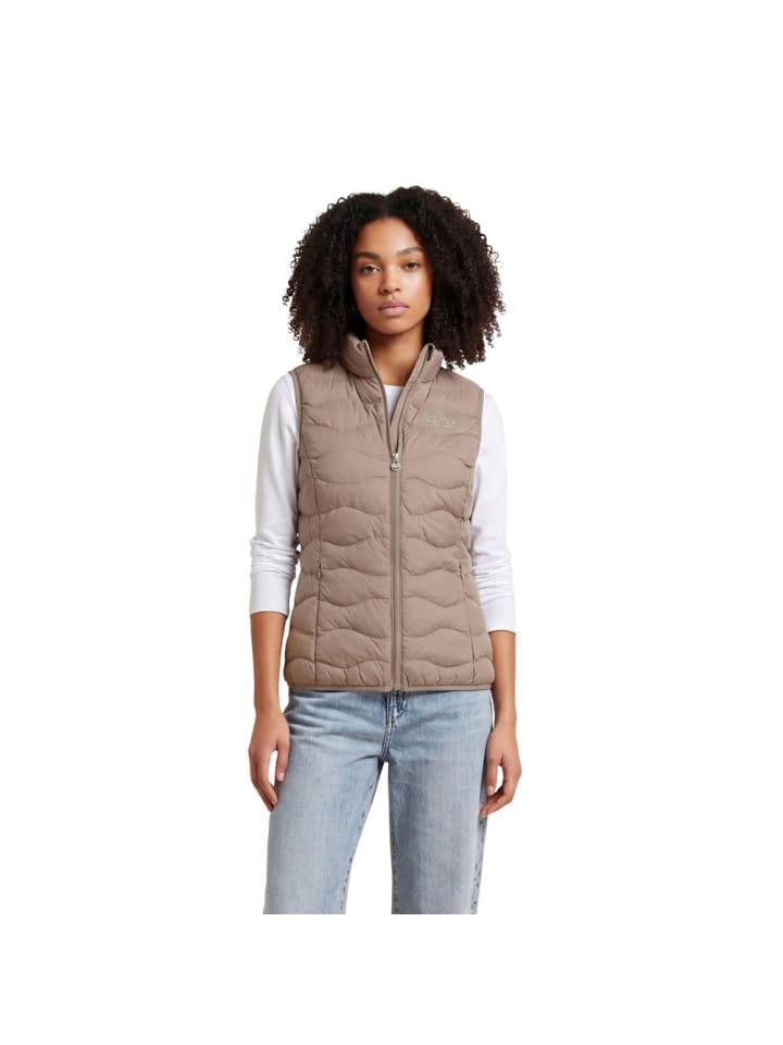 Beige Polyester Ärmellose Jacke