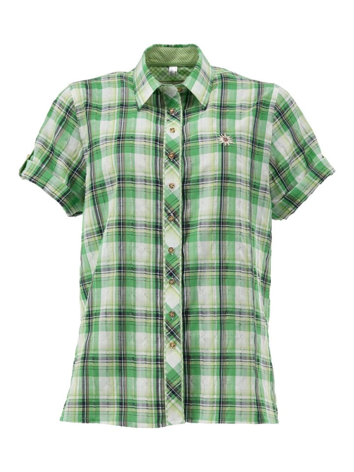 Trachtenbluse Xodaro in giftgrün