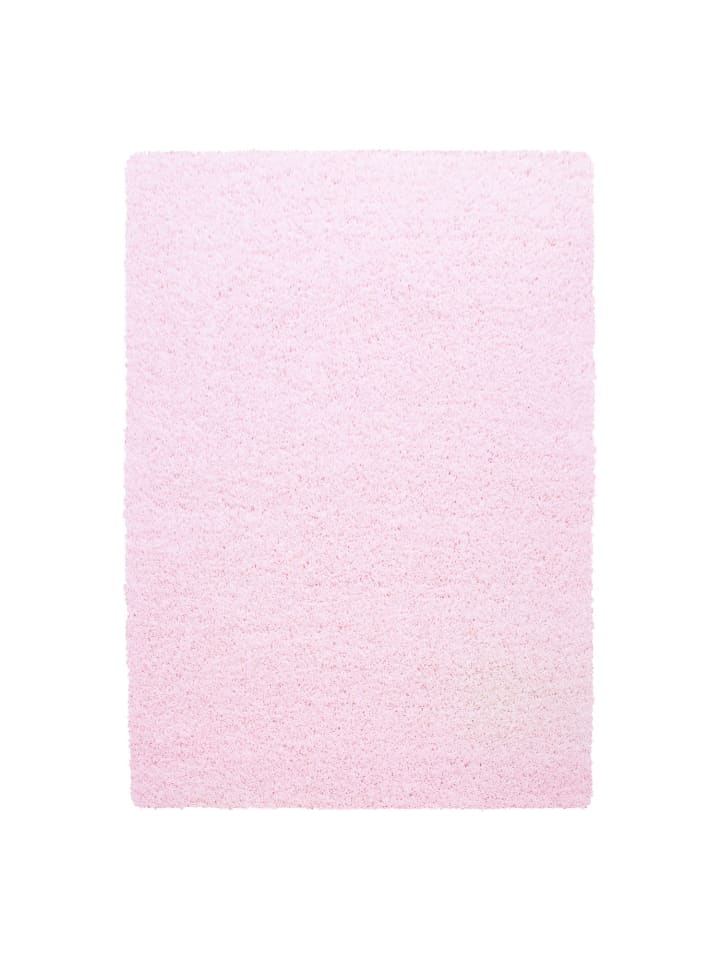 Hochflor Teppich Lux in Rosa